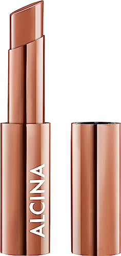 ALCINA Nutri Lipstylo Toffee - Pflegender Lippenstift mit transparenter Farbbrillanz - pflegt die Lippen, revitalisiert und mildert Lippenfältchen - natürliche Öle und Wachse und Sesamextrakt