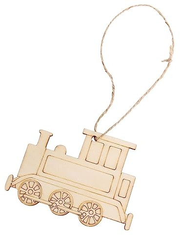 Sewroro Ciondoli in Legno a Forma Di Treno 20 Pezzi Decorazioni Da Appendere Per Albero Di Natale E Artigianato Fai Da Te Decorazioni Sospese in Legno Per Casa E Feste