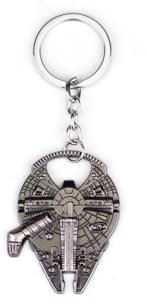 1PC Spaceship Corkscrew Bottle Openers Keychain Battleship Keychain Silver