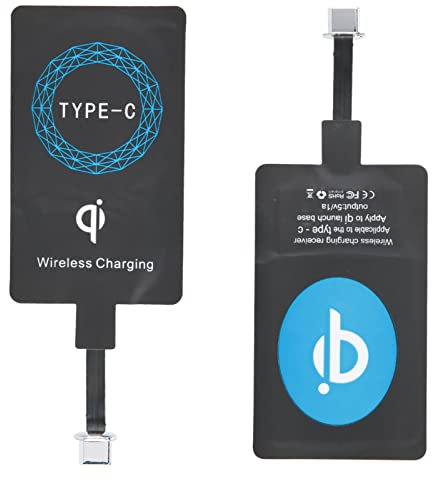 2PCS Type C Wireless Charging Receiver - Ultra Slim Qi Charger Receiver Adapter Fit for Type-C Mobile Phone Android Phone
