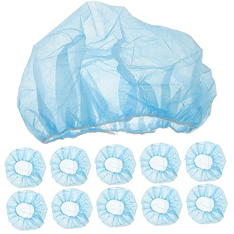 CIYODO 100 Pièces Lot De Bonnets Bouffants Respirants Pour Infirmières, Ateliers Et Cuisine Avec Bande Élastique