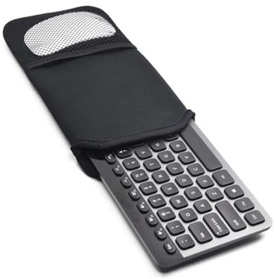 AMMKRO Étui de transport en néoprène avec pochette en maille pour souris Logitech K380/Logitech MX Keys Mini clavier Bluetooth sans fil