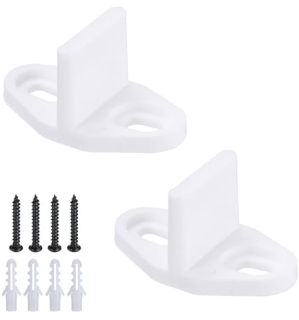 QUARKZMAN 2 Piezas Guía de Suelo para Puerta de Granero Guía Blanco | Guía de Suelo para Puerta Corrediza, en Forma de T, Montaje en Suelo Universal