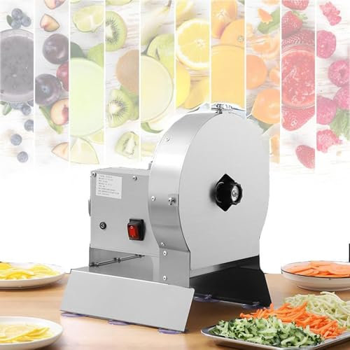 LQQYJSM Electric Vegetable Fruit Slicer Commercial Cabbage Shredder Machine 2 IN 1 Manual Electric Onion Potato Slicer Machine 0-10mm Thickness Adjustable, Vegetable Shredder Machine,3X3mm