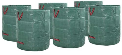 vidaxl green polypropylene large collapsible waste bags - 272-litre capacity, uv garden refuse collection bags for yard care