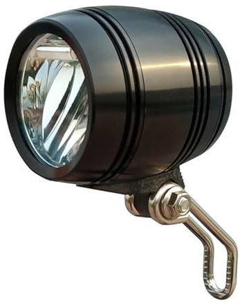 Cykel främre huvudlampa lampa för HUB Dynamo med bakljus kabel kompakt ljus bakljus cykelficklampa cykeltillbehör (svart)