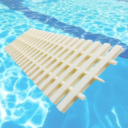 Tira de plástico ABS duradero para desagüe de piscina, 10 unidades, rejilla empalmable para drenaje de agua en interiores y exteriores (30 x 100 cm)