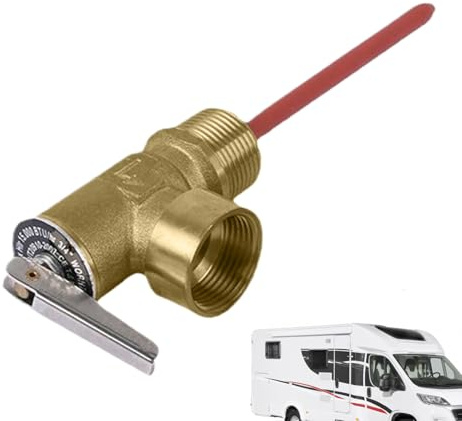 Temperature Pressure Release Valve for Motorhomes 99°C 10 Bar Safety Valve for Boilers Safety Device with Extension Probe for Heating Systems Heat Storage Tanks