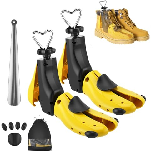 2 Pcs Shoe Stretcher Adjustable Width and Length Shoe Tree for Women and Men Shoe Widener Solve the Problem of Tight and Rubbing Shoes Shoe Expander for Boots Sneakers UK sizes 8–11.5 (EU 40–47)