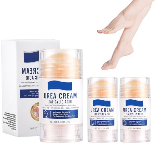 SUJEBKC 3 Pezzi Di Crema All'urea 60% per I Piedi E La Pelle Secca E Screpolata, Stick Riparatore per Talloni Screpolati, Massima Forza Idratante per Piedi E Mani