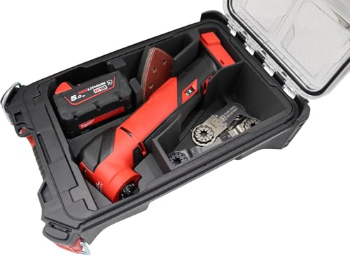 Compatible con MILWAUKEE Packout Compact – Inserto PLA+ impreso en 3D para M18 FMT Multitool | Organizador para caja compacta – Seguro, robusto y claro