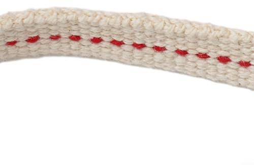 Honseadek Mèche de lampe à pétrole pur coton pour lampes à huile et brûleurs, 1 m de long avec 7 options de taille (0,9-2,5 cm de largeur), compatible avec caméra vintage (largeur 2 cm)