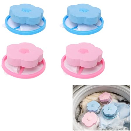Pet Hair Remover Washing Machine, Dog Hair Remover Washing Machine, Pet Hair Catcher Washing Machine, Washing Machine Hair Catcher, 4 Pack Laundry Filter Mesh, 16 cm Size, For Pet Bedding And Househol