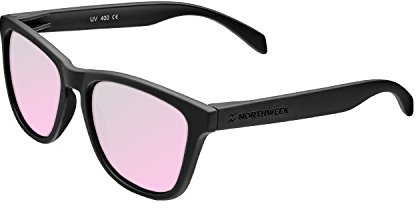 Northweek Regular Pipe - Gafas de Sol para Hombre y Mujer, Polarizadas, Negro/Rosa