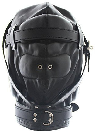 Canarea Kopfmaske Augenmaske Geschirre Damen Herren Latex sm Bondage Fetisch Performance-Spielzeug Sex Spielzeug Für Anfänger Paare COSPLAY Schwarz