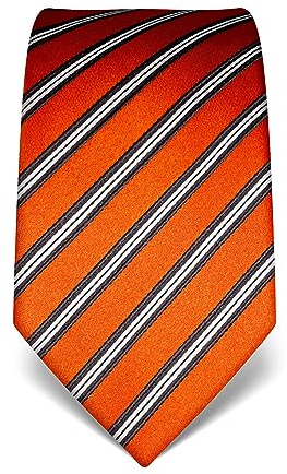 Vincenzo Boretti Cravate homme, pure soie, haute densité de tissage, anti-tâches, anti-salissures, hydrofuge, longue, accessoire élégant pour la chemise et costume - à rayures