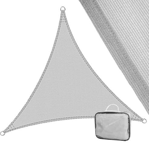 LOLAhome Toldo Vela de Sombra 3x3x3 m Triangular Gris