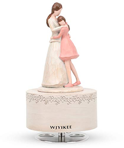 WJYIKEE Music Box Mum Gifts,Gifts for Mum from Daughter,Daughter Gift from Mother,Funny Sculpted Musical Figure Gifts,Mother's Day,Birthday Gifts for Mum and Daughter