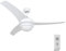 UNIVERSALBLUE Ventilador de Techo Blanco | Mando a Distancia | Luz | 3 Velocidades | 3 Aspas | 132 cm | 70 W | Temporizador | Función Invierno | Silencioso | Hasta 30m2