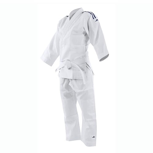 Adidas Kimono ADIJ180, Pantaloni elasticizzati, senza cintura, bianco, 90 / 100 cm