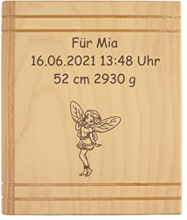 Spardose zur Geburt mit Gravur, für Jungen und Mädchen, als Geschenk für Neugeborene, mit Geburtsdaten, Baby Motiven, Widmung und Glückwünsche