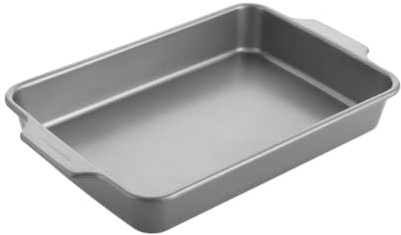 KitchenAid Bakeware Rechteckige Backform 33 X 22,5 Cm, 0,8 Mm Aluminierter Stahl, PFAS-Freie Antihaftbeschichtung, Backofenfest Bis 230 °C, Spülmaschinengeeignet, Grau