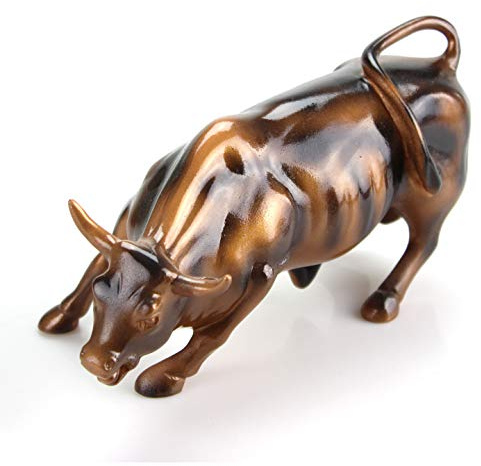 Torkia - Official Licensed Bronze Wall Street Bull Stock Market NYC Figurine Statue (X-Large)