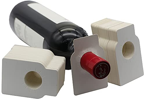 La Llareta 200 Stück Papier Weinflasche Tags, Weinkeller Etikett, Etikett Für Flasche Flaschenhals, Wird In Weinregalen Und Kellern Verwendet(Weiß)