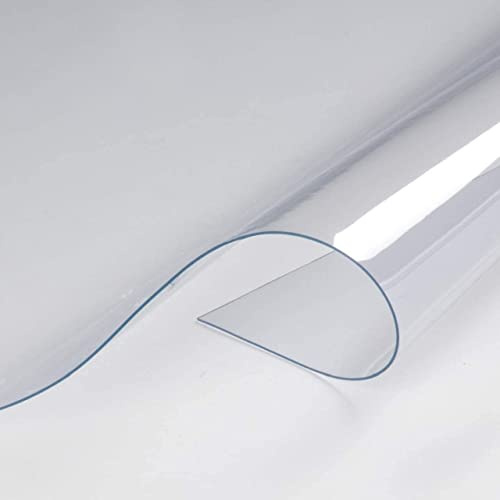 MIDI Fensterfolie | PVC Folie 1 mm Transparente Zeltfolie | Beidseitig, Reißfest, Robust, einfache Pflege, Wasserdicht, für Zelten, Jachten, Cabriolets, 1mm 120x100 cm