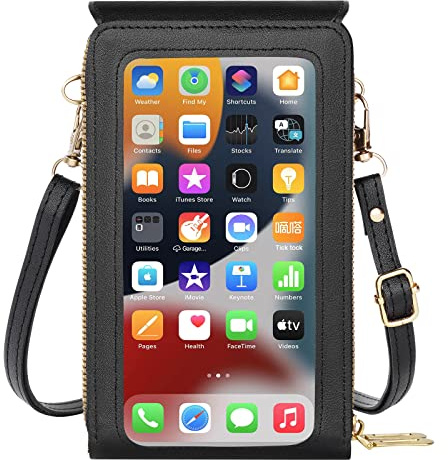 Women's Crossbody Phone Bag, Touch Screen Phone Crossbody Wallet, Lightweight PU Leather, Microfiber Lining, With Adjustable Straps, Wallet Shoulder Bag Handbag Multi-compartment Bag for Girls