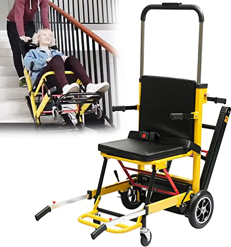 CORLYSE Elektrischer Treppenlift-Rollstuhl für ältere Menschen, Treppensteig-Rollstuhl für ältere Menschen mit Behinderungen, zusammenklappbarer 35kg-Evakuierungs-Treppenlift-Stuhl