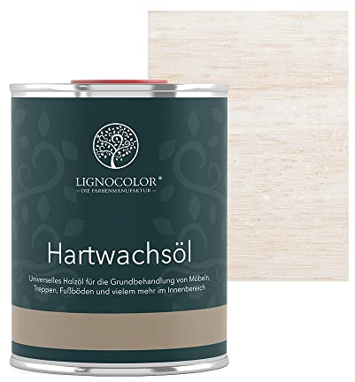 Lignocolor Hartwachsöl Holzöl für den Innenbereich (1 L, Weiss)