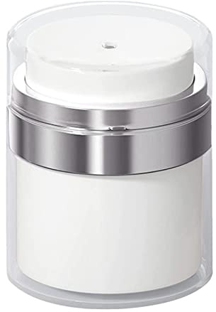 Cream Jar Vacuum Bottle, 100ml Portable Airless Cosmetic Container, Refillable Leak-Proof Lotion Moisturiser Dispenser With Press Pump