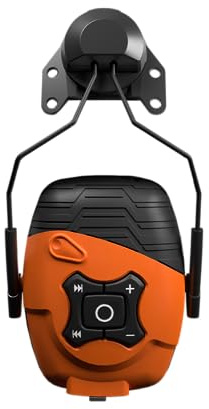 ISOtunes LINK Helm Gehörschutz Bluetooth Kapselgehörschützer Orange | Für Schutzhelme: Bluetooth-Gehörschutz mit Helmhalterung, ultra-langlebig, Signalorange, Einheitsgröße