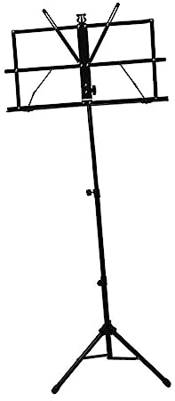 Abaodam Faltbarer Musikständer Höhenverstellbar Tragbar Mit Wasserdichter Tasche Stabiler Dreibeiniger Ständer Für Noten Und Bücher Für Orchester Und Proben