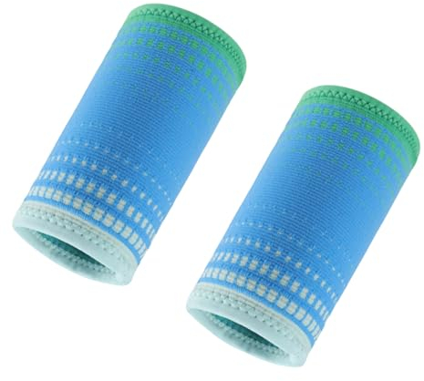 1 par de muñequeras deportivas for hombres y mujeres, pulsera de tela de algodón elástica y absorbente de sudor for fútbol baloncesto, correr deportes atléticos/1718 ( Color : Blue , Size : One Size )