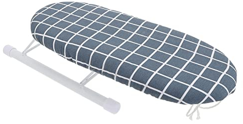 Generico ASSE da Stiro Pieghevole da Tavolo Mini Ferro da Stiro Portatile Piccolo e Compatto da appoggio per stanze Artigianali, salvaspazio (Blu Scuro)
