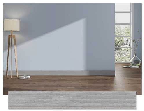 JINFEUGE 5 Pcs Baseboard Self-Adhesive Wall Stickers, Waterproof Moisture-Proof Baseboard Wood Grain Stickers/S72/12Cm*80Cm