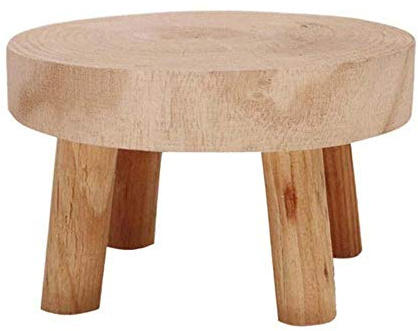 Pflanzenständer, Regal, Balkon, Wohnzimmer, Holzhocker, für drinnen und draußen, Garten, Heimdekoration, Blumentopfhalter (L, Holz)