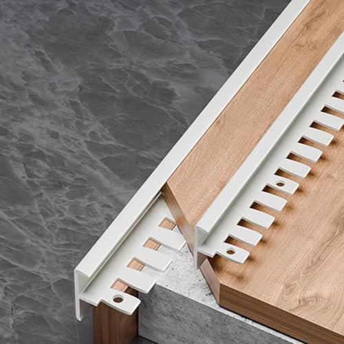 Profilo per gradini in metallo, per parquet e piastrelle, pieghevole, a forma di F, 90 cm, 3 pezzi, nero opaco