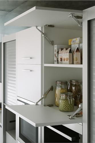 Braccetto Snodo Regolabile Stay Lift | Cerniera Ammortizzata per Anta a Ribalta | Supporto Apertura Verso l’Alto e il Basso | Pistone Mobile Cucina