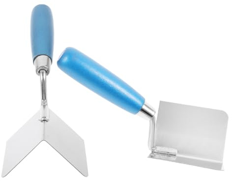 LALAFINA 2piezas Acero Inoxidable Mango Ergonómico Para Esquinas Interiores y Exteriores Multifuncional Para Enlucido
