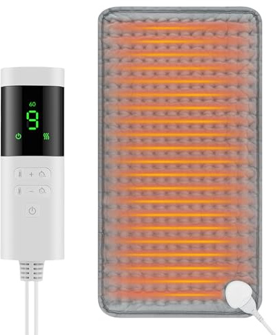 Elektrische Wärmematte | Elektrische Wärmeauflage Für Den Rücken | 9 Stufen Temperatur Einstellbar Massage Wärmer Mehrfach Verwendbar Lindert Verspannungen Für Nacken Bauch Schulter Knie Bein