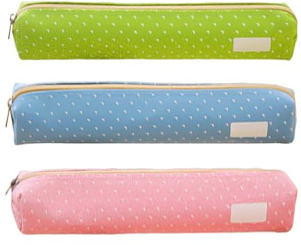 UBSIUH 3 Mini Pencil Cases, Simple Polka Dot Pencil Case, Stationery Storage Bag, Student School Supplies.