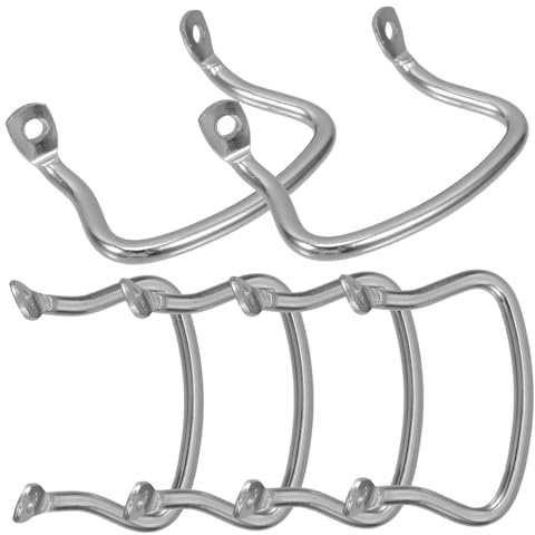 FUNNETOYU 6 piezas Mangos Laterales de Acero Inoxidable para Ollas Resistentes al Calor Diseño de Doble Oreja para Fácil Agarre y Manejo Seguro para Reemplazo de Asas Desmontables