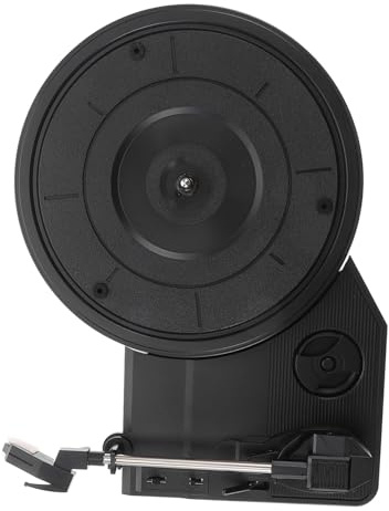 GALPADA Vinyl Record Player Turntable Easy to Use Design Black Retro with Large 200mm Phonograph Movement and Wear-resistant Plastic Material for Home Decor and Music Lovers