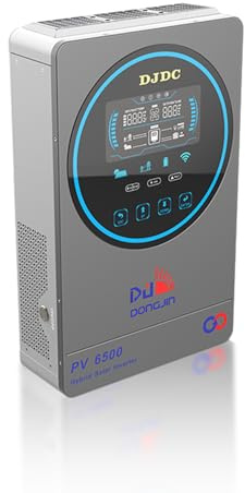 24V Hybrid Wechselrichter 4500W 24VDC auf 220/230VAC Reiner Sinus-Hybrid Wechselrichter mit 150A MPPT Solar Inverter Max. PV-Eingang 450V (24V4500W)