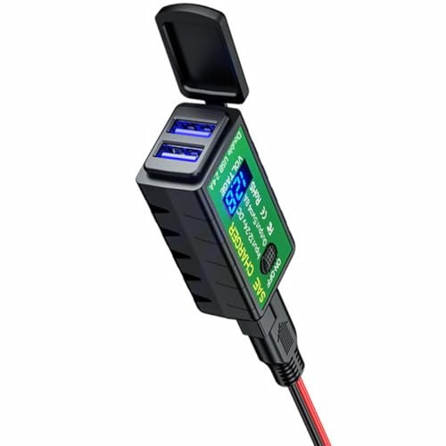 KOMBIUDA Cargador de Motocicleta USB Dual 4,8 Voltaje Inteligente para Carga Rápida de Teléfonos Móviles en Viajes al Aire Libre