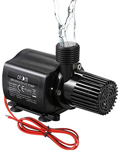 Dioche 12V 7.5W High-Performance Submersible Pump - Ideal for Low-Noise Aquariums, Fountains, and Water Circulation Systems, with Filter and Automatic Shut-Off Function. (Type 1)