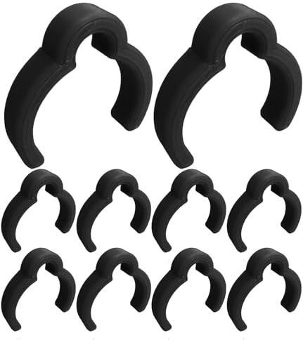 Coiled Hose Clamps - 10-Piece Quick Release Tube Clips - Dust Extractor Pipe Holder - for Woodworking Automotive Radiator Garden Sander
